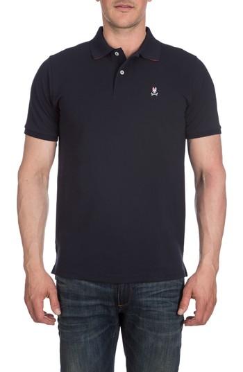 Men's Psycho Bunny Neon Collar Polo (s) - Blue