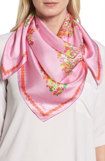 Women's Echo Garden Stripe Silk Square Scarf