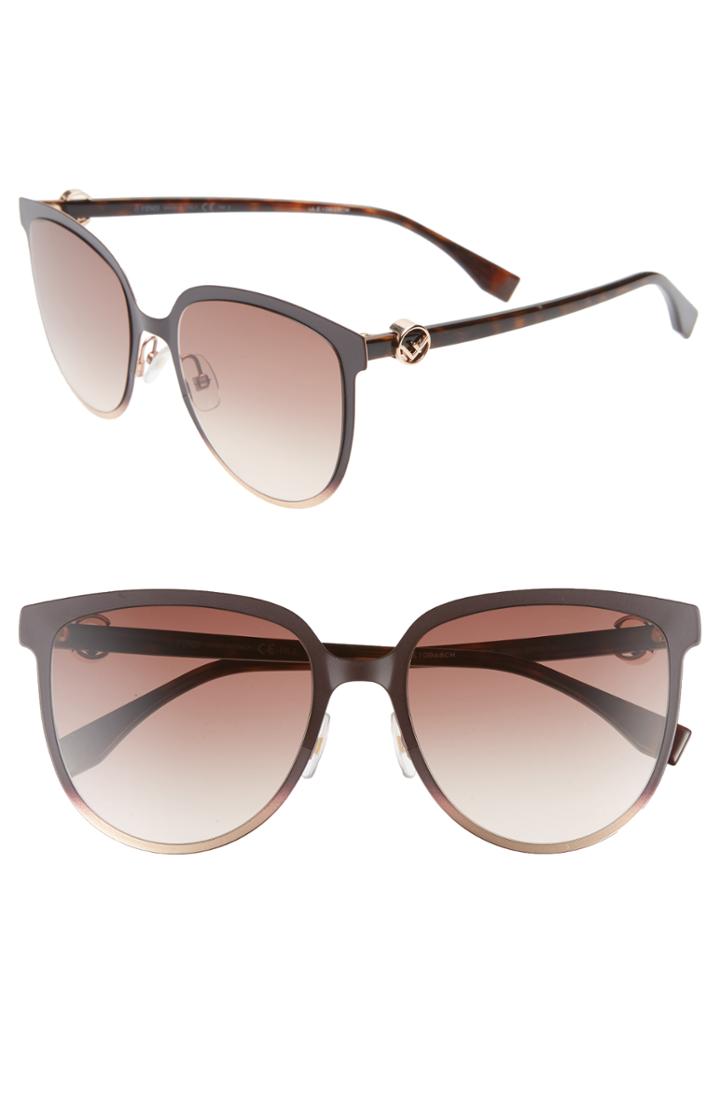 Women's Fendi 57mm Sunglasses - Brown