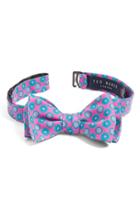 Men's Ted Baker London Medallion Silk Bow Tie, Size - Pink