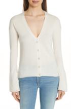 Women's Theory Bell Sleeve Cashmere Cardigan - Ivory