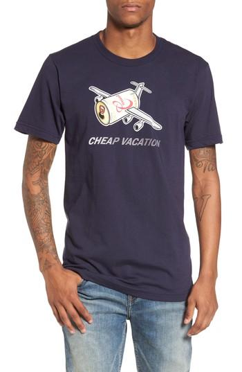 Men's Casual Industrees Cheap Vacation T-shirt - Blue