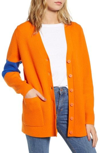 Women's Calvin Klein Jeans Colorblock Cardigan - Orange