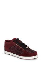 Women's Jimmy Choo Miami Low Top Sneaker .5us / 35.5eu - Burgundy