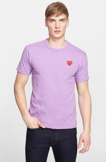 Men's Comme Des Garcons Play Cotton Jersey T-shirt - Purple
