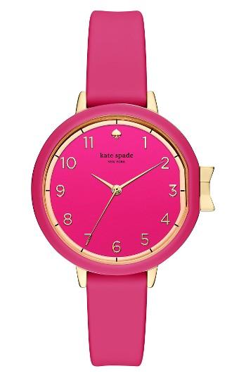 Women's Kate Spade New York Park Row Silicone Strap Watch, 34mm