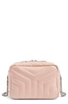 Saint Laurent Small Loulou Leather Bowling Bag - Pink