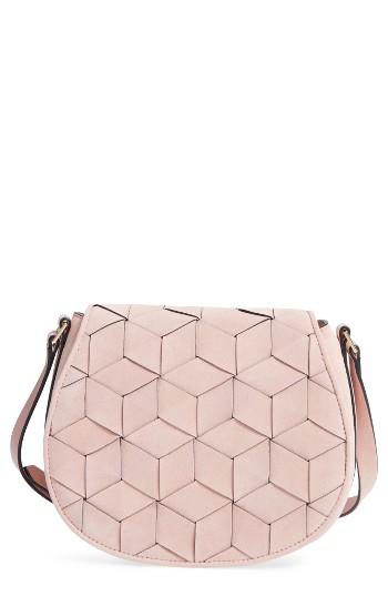 Welden Escapade Suede Saddle Bag - Pink
