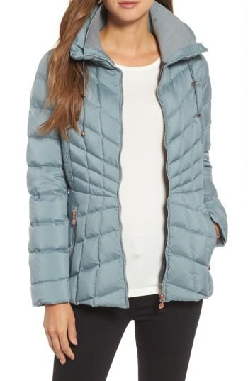 Women's Bernardo Packable Down & Primaloft Coat - Blue