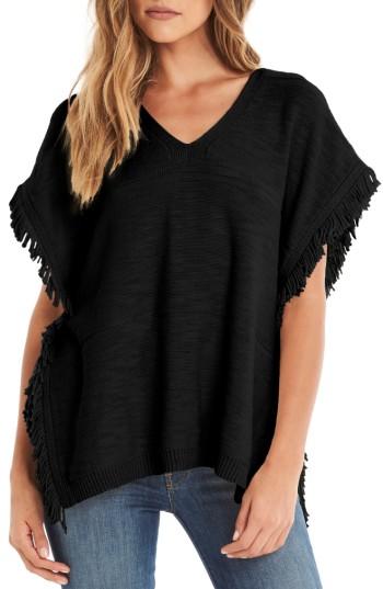 Women's Michael Stars Cotton Poncho - Black