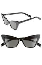 Women's Saint Laurent 51mm Cat Eye Sunglasses - Black