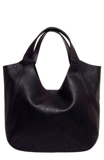 Urban Originals 'masterpiece' Perforated Vegan Leather Tote - Black