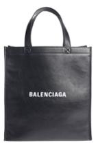 Balengciaga Logo Market Leather Shopper - Black