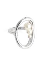 Women's Charlotte Chesnais Synthetic Pearl Turtle Ring (nordstrom Exclusive)