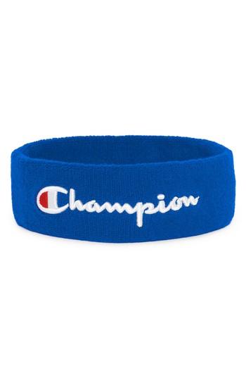 Men's Champion Terry Logo Sweatband - Blue