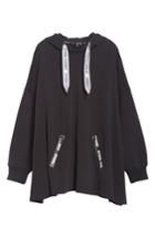 Women's Opening Ceremony Poncho Hoodie /small - Black