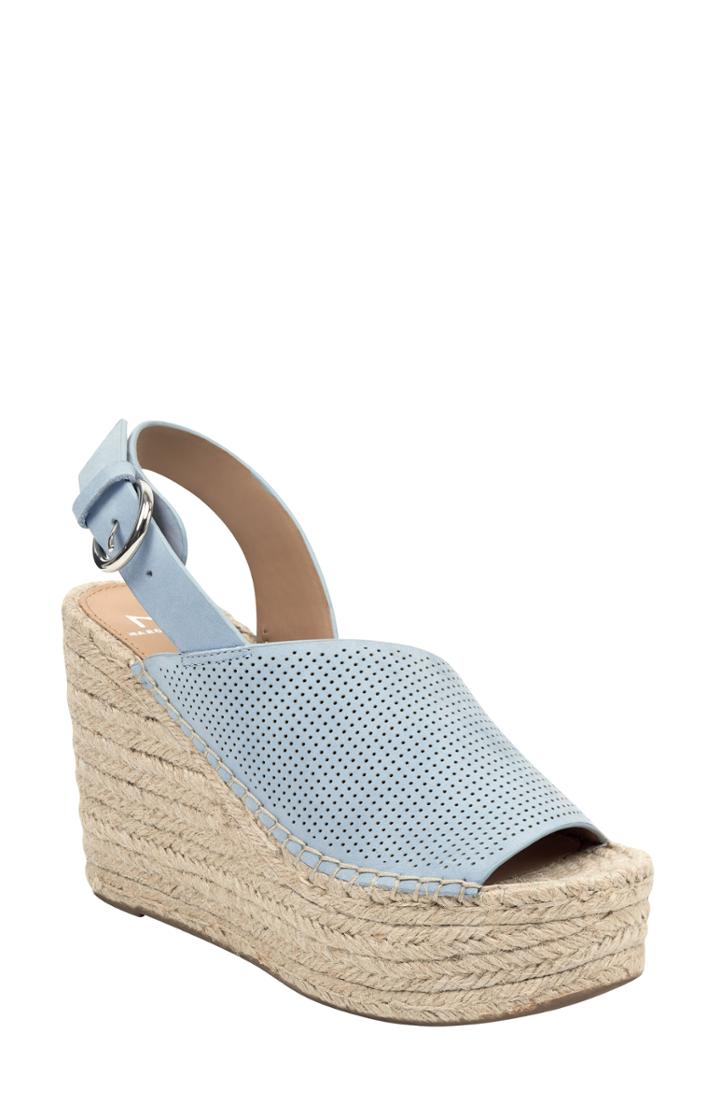 Women's Marc Fisher Ltd Andela Slingback Espadrille Wedge .5 M - Blue