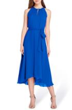 Petite Women's Tahari Midi Fit & Flare Dress P - Blue