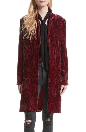Women's L'agence Cressida Velvet Robe Jacket
