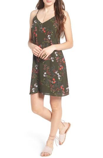 Women's Love, Fire Floral Print Slipdress - Green