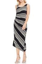 Women's Vince Camuto Venue Block Stripe Ruched Body-con Dress - Black