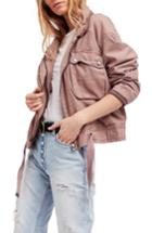 Women's Free People Flight Line Bomber Jacket - Brown