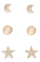 Women's Loren Olivia Moon, Star & Faux Opal 3-pack Earrings