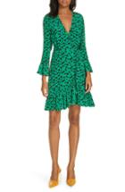 Women's Tanya Taylor Nomi Vines Silk Wrap Dress - Green