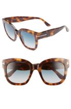 Women's Tom Ford Beatrix 52mm Sunglasses - Blonde Havana/ Gradient Blue