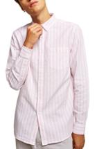 Men's Topman Classic Stripe Shirt - Pink
