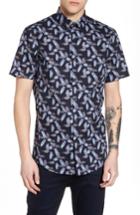 Men's Calibrate Floral Print Sport Shirt - Blue