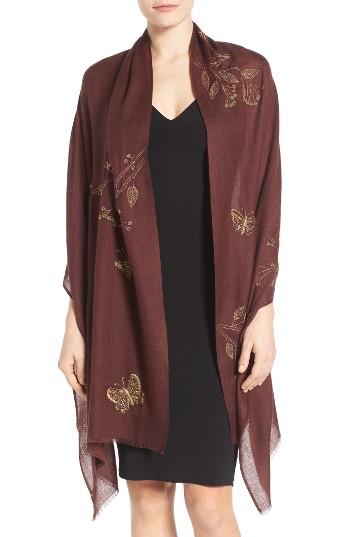 Women's Janavi Embroidered Cashmere Scarf