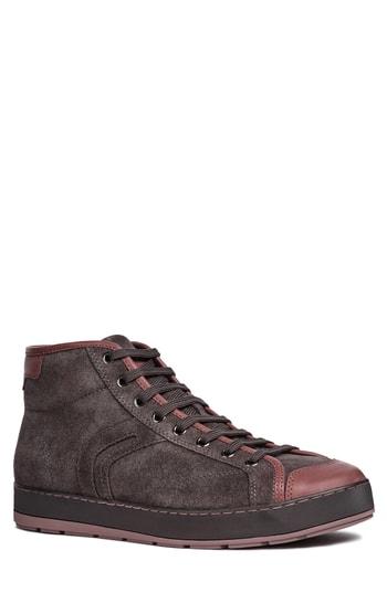 Men's Geox Ariam High Top Sneaker Us / 40eu - Brown