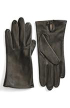 Women's Fownes Brothers Short Leather Gloves - Black