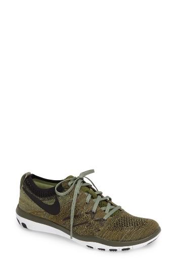 Women's Nike 'free Tr Focus Flyknit' Training Shoe .5 M - Green