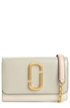 Women's Marc Jacobs Snapshot Leather Wallet On A Chain - Ivory