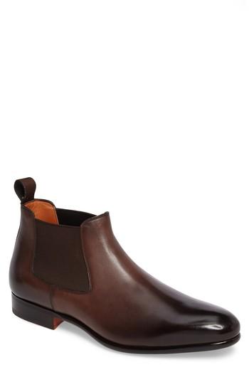 Men's Santoni Gunther Chelsea Boot .5 D - Brown