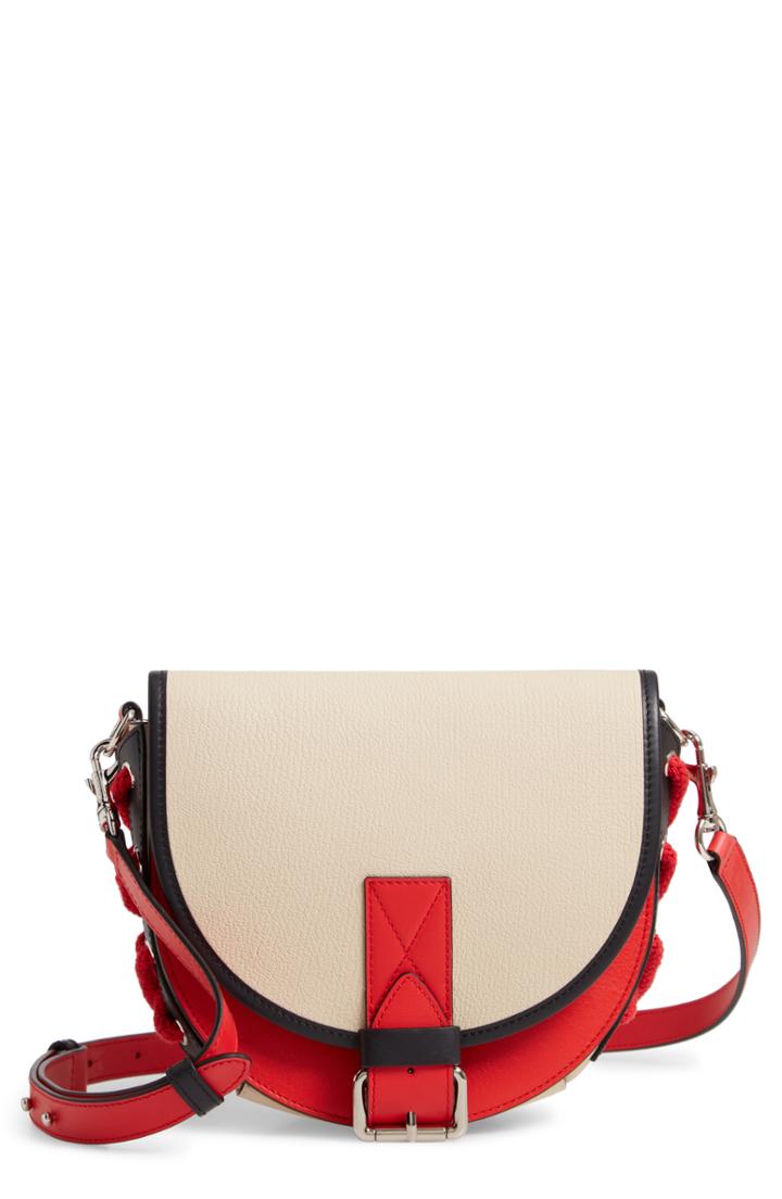 Jw Anderson Small Bike Lacing Leather Crossbody Bag - Beige