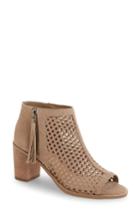 Women's Vince Camuto Tresin Perforated Open-toe Bootie M - Beige