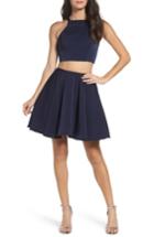 Women's La Femme Strappy Back Two-piece Skater Dress