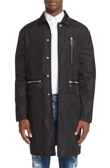 Men's Dsquared2 Military Nylon Trench Coat
