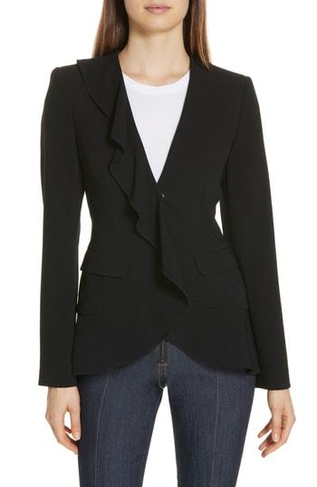 Women's Cinq A Sept Lanier Ruffle Blazer - Black