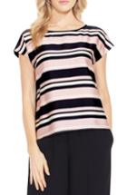 Petite Women's Vince Camuto Modern Chords Blouse, Size P - Pink
