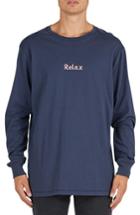 Men's Barney Cools Relax Embroidered Long Sleeve T-shirt - Blue