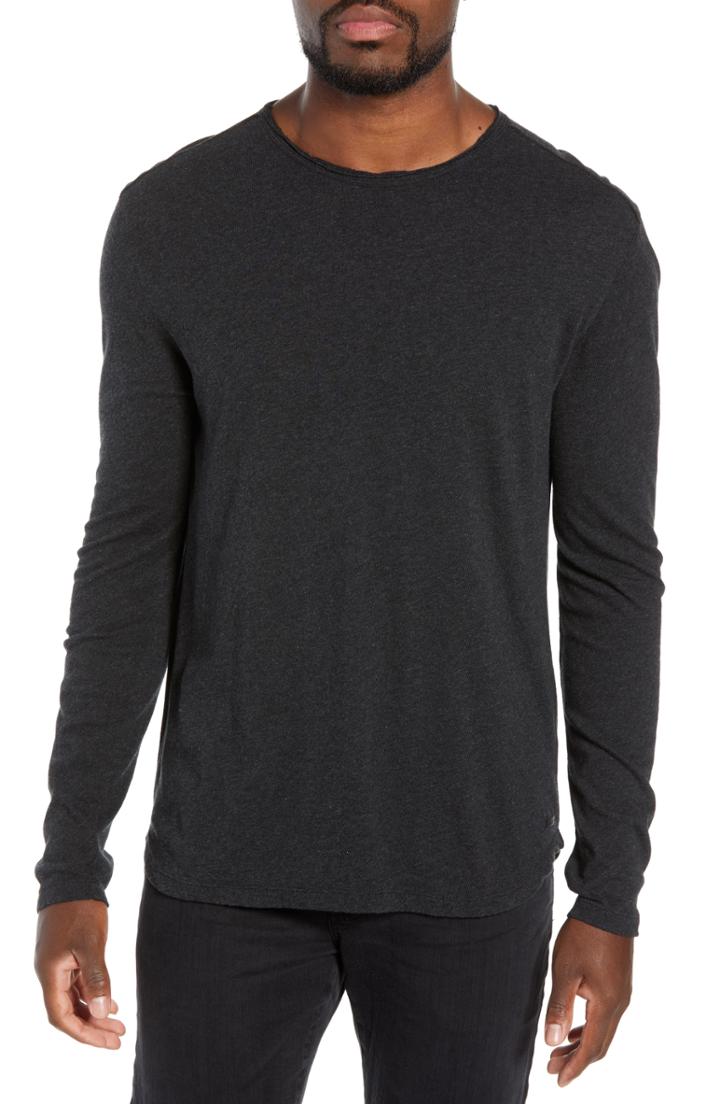 Men's John Varvatos Star Usa Long Sleeve T-shirt - Black