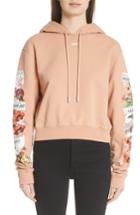 Women's Off-white Flower Shop Hoodie - Coral