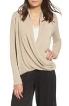 Women's All In Favor Knit Surplice Top - Beige
