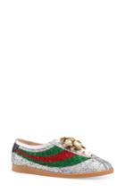 Women's Gucci Falacer Glitter Sneaker .5us / 39.5eu - Metallic