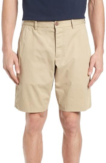 Men's French Connection Peach Pie Flat Front Shorts - Beige