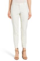 Women's Lafayette 148 New York 'downtown' Stretch Cotton Blend Cuff Ankle Pants - Beige